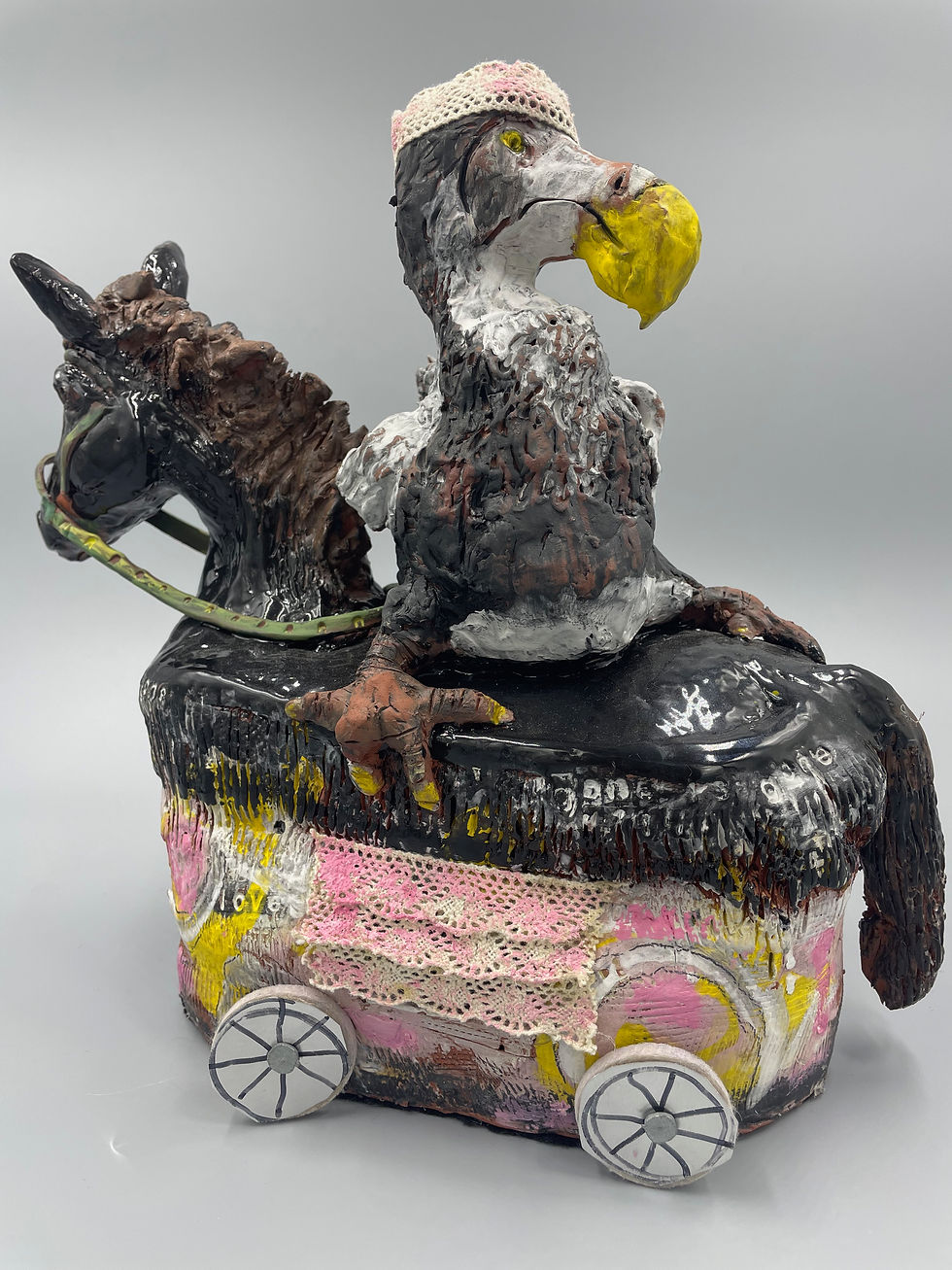 Dodo bird on horse piece called dodo gone is gone