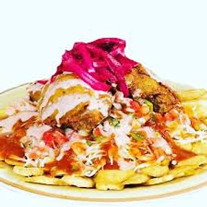 Pollo con tajadas (Pierna)