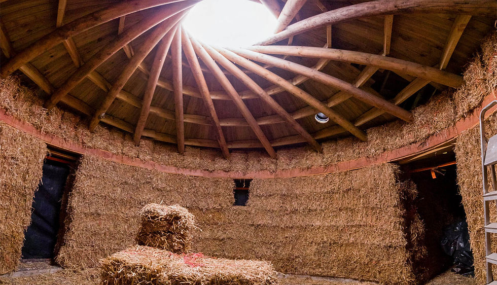Wide angle view of the interior.