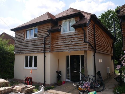 New-build timber frame house - front