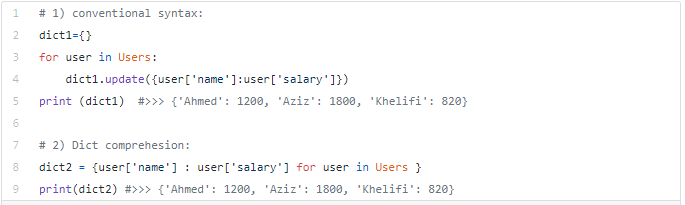 Dict Comprehension
