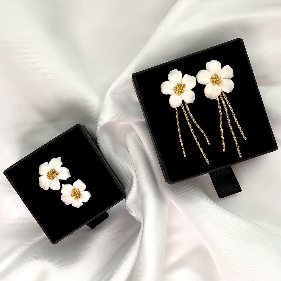 Miniatura: anillo en forma de flor, anillo para invitada, anillo original para boda, conjunto pendientes y anillo para boda, invitada