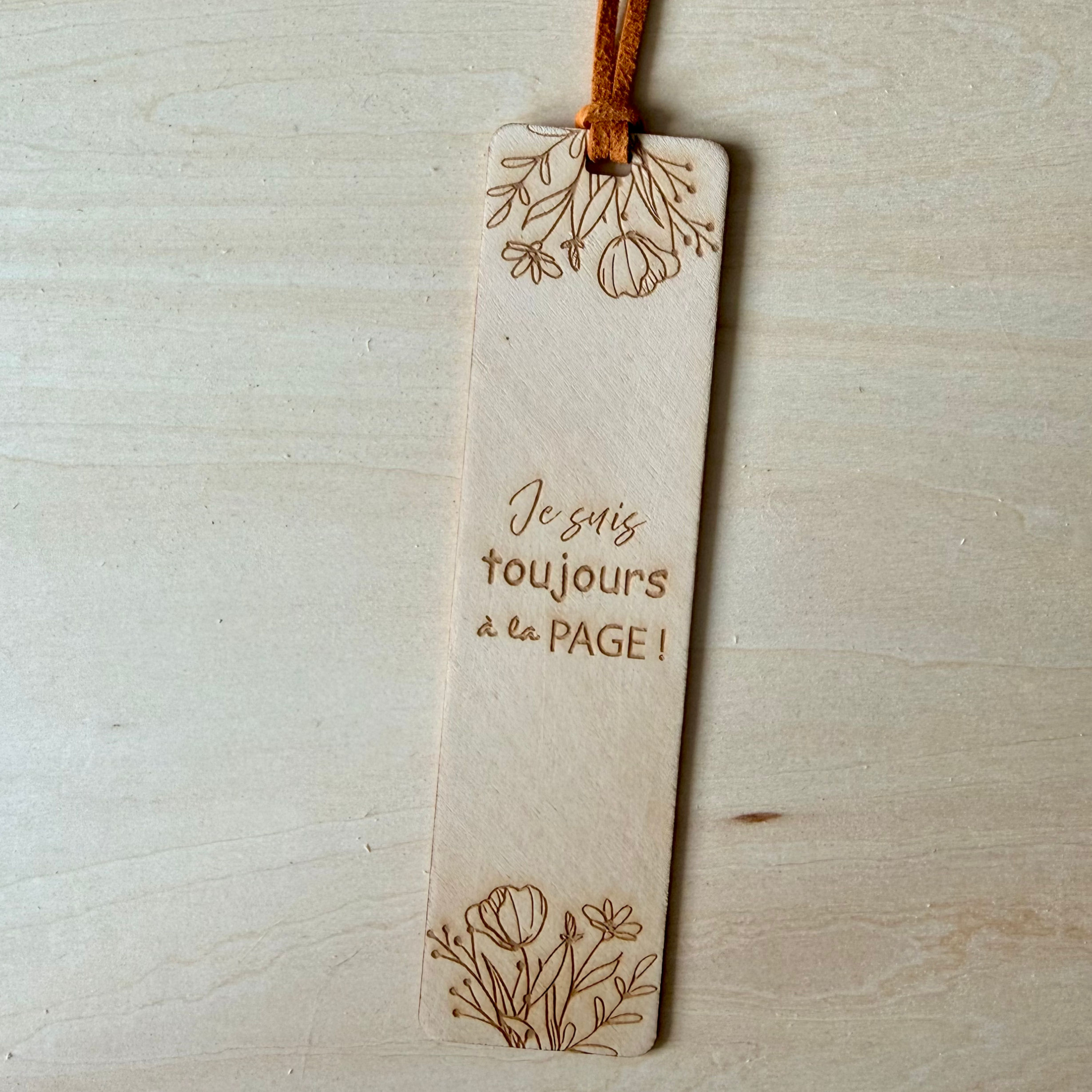 Marque page bois "Message humoristique"