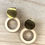 Miniature : Boucles d'oreilles rondes en bois et acier doré