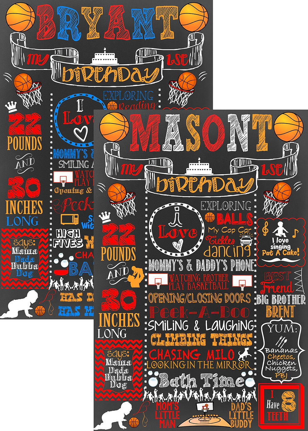 Basketball Birthday Orange