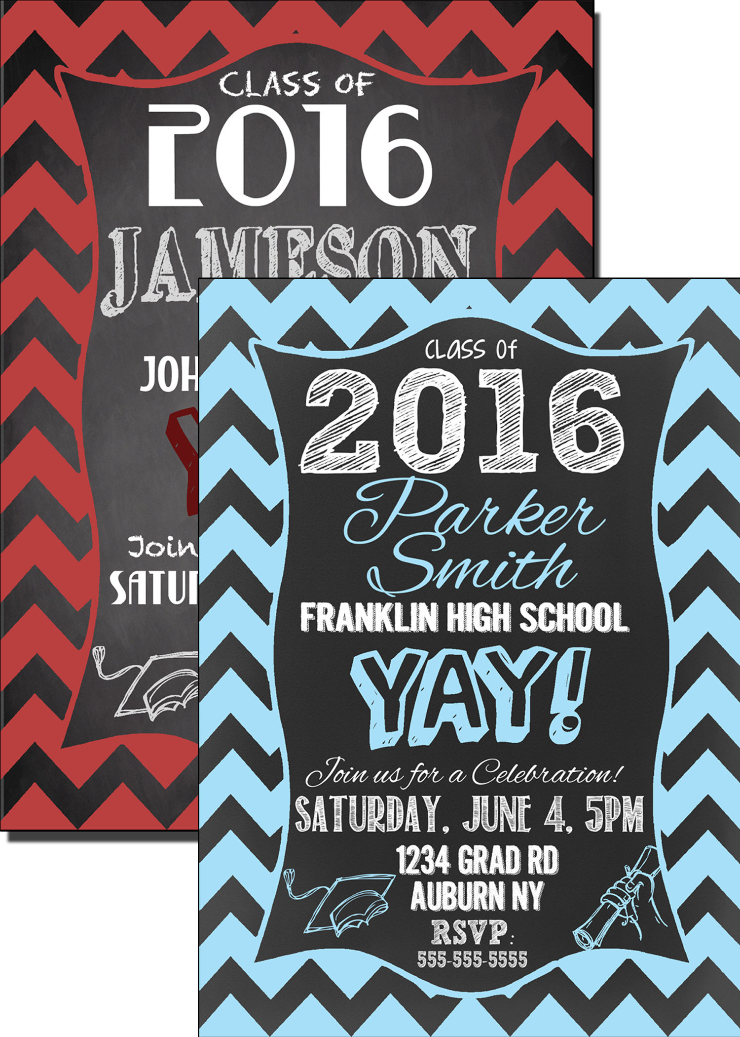 Boy Chevron Graduation