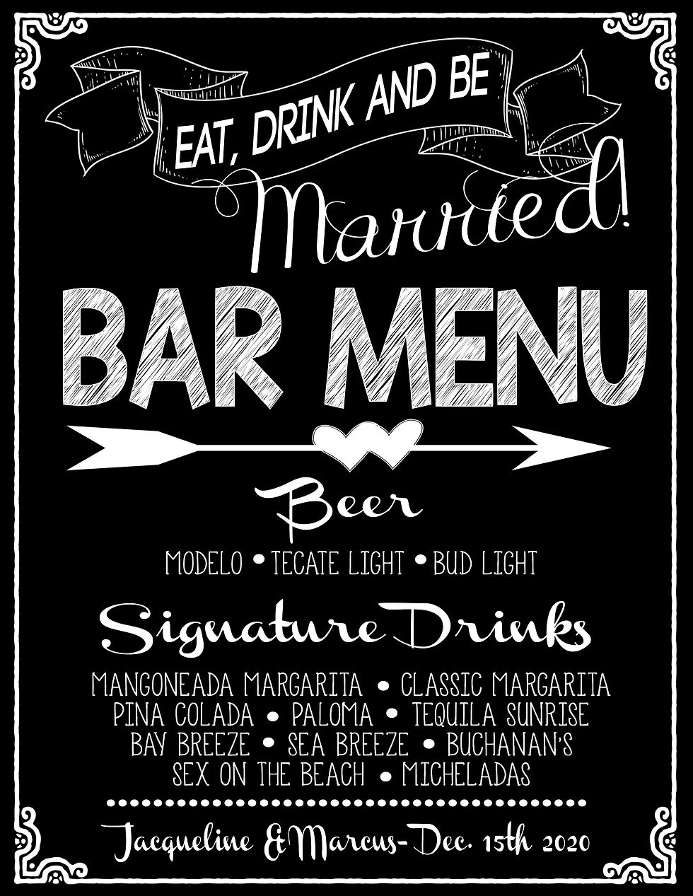 Thumbnail: Custom Bar Menu Sign