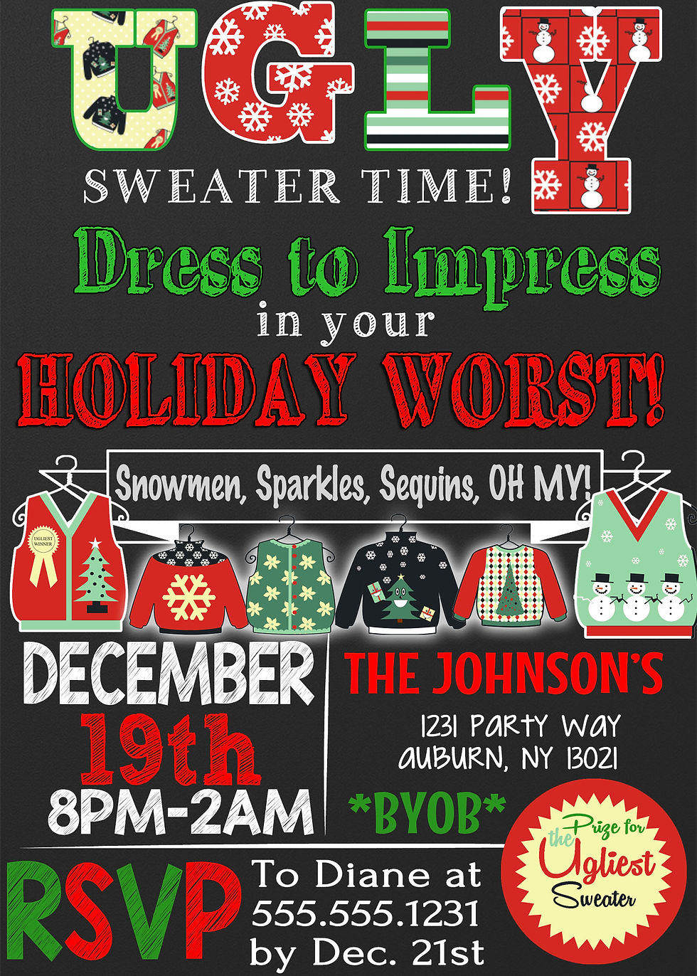 Thumbnail: Ugly Sweater Party Invite