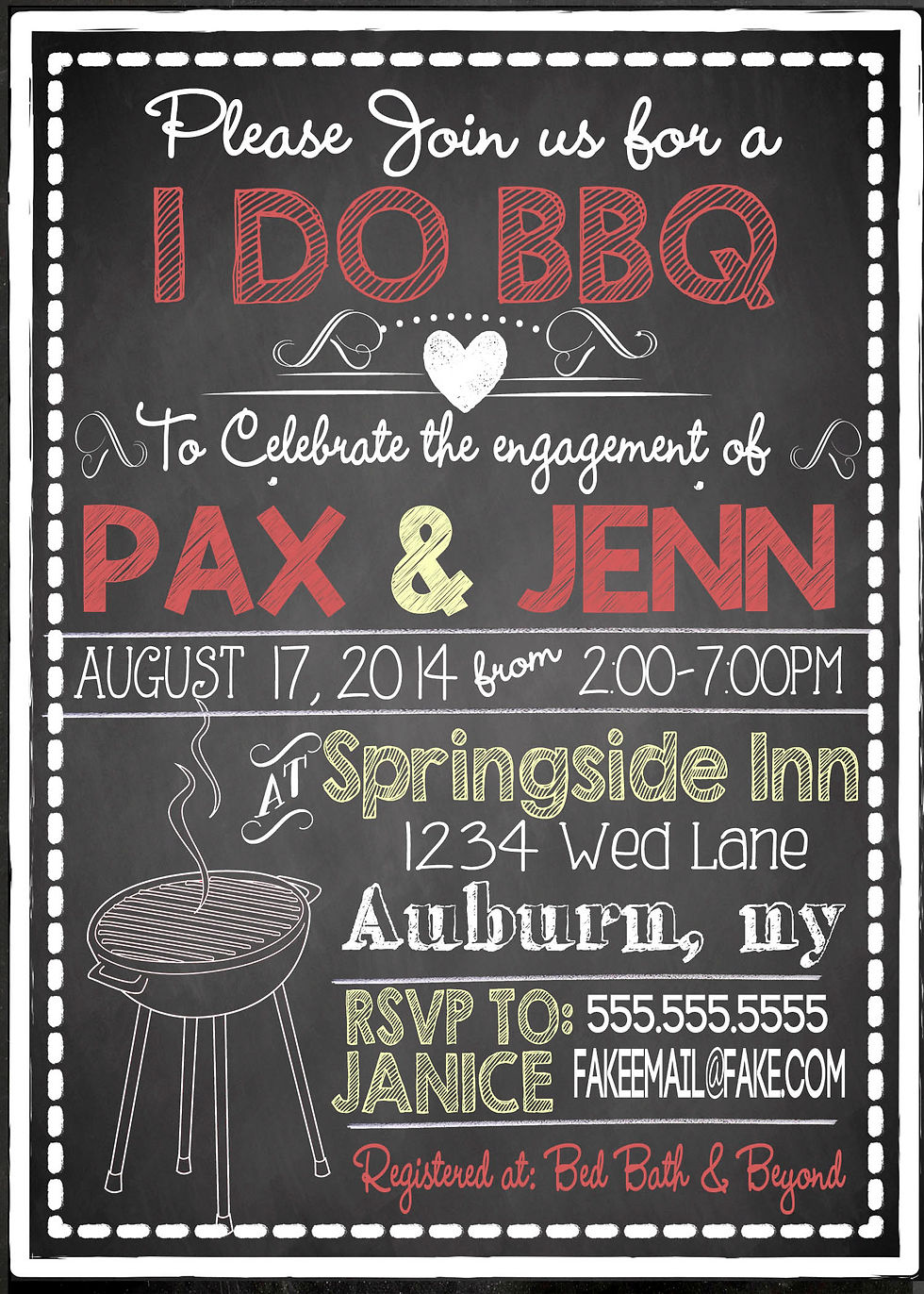 Thumbnail: Modern I DO BBQ Invite