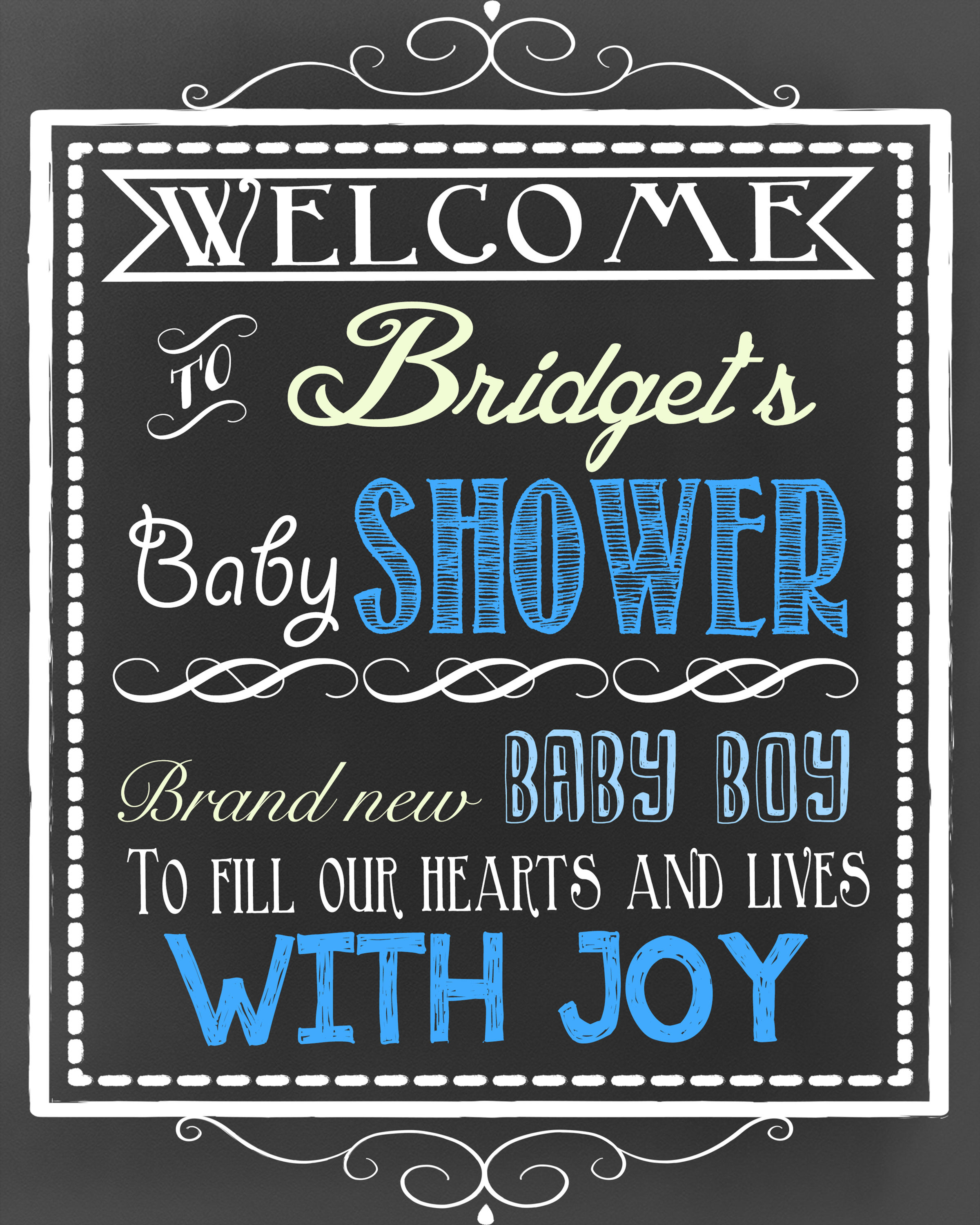 Baby Shower Welcome Sign