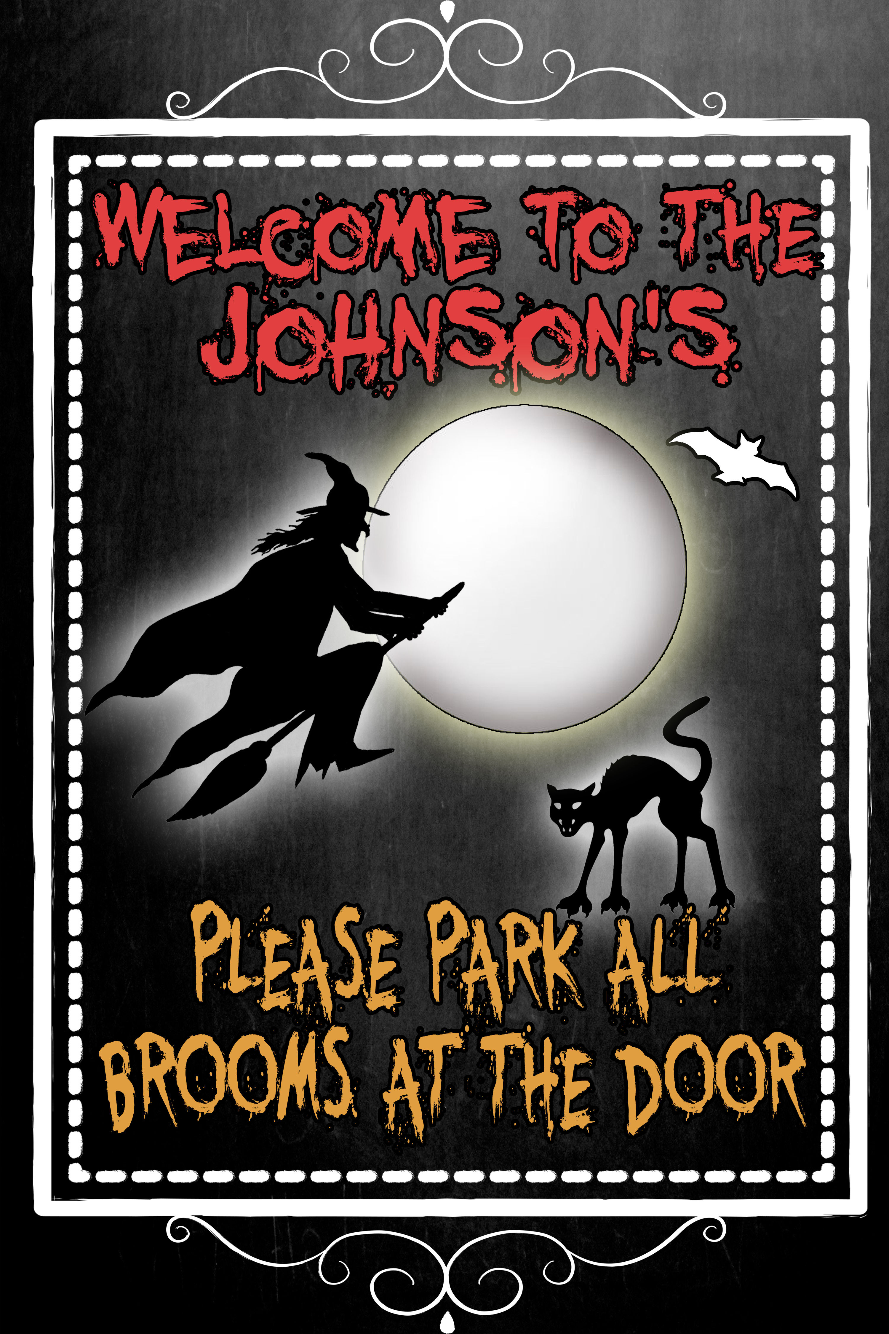 Flying Wicket Witch & Moon