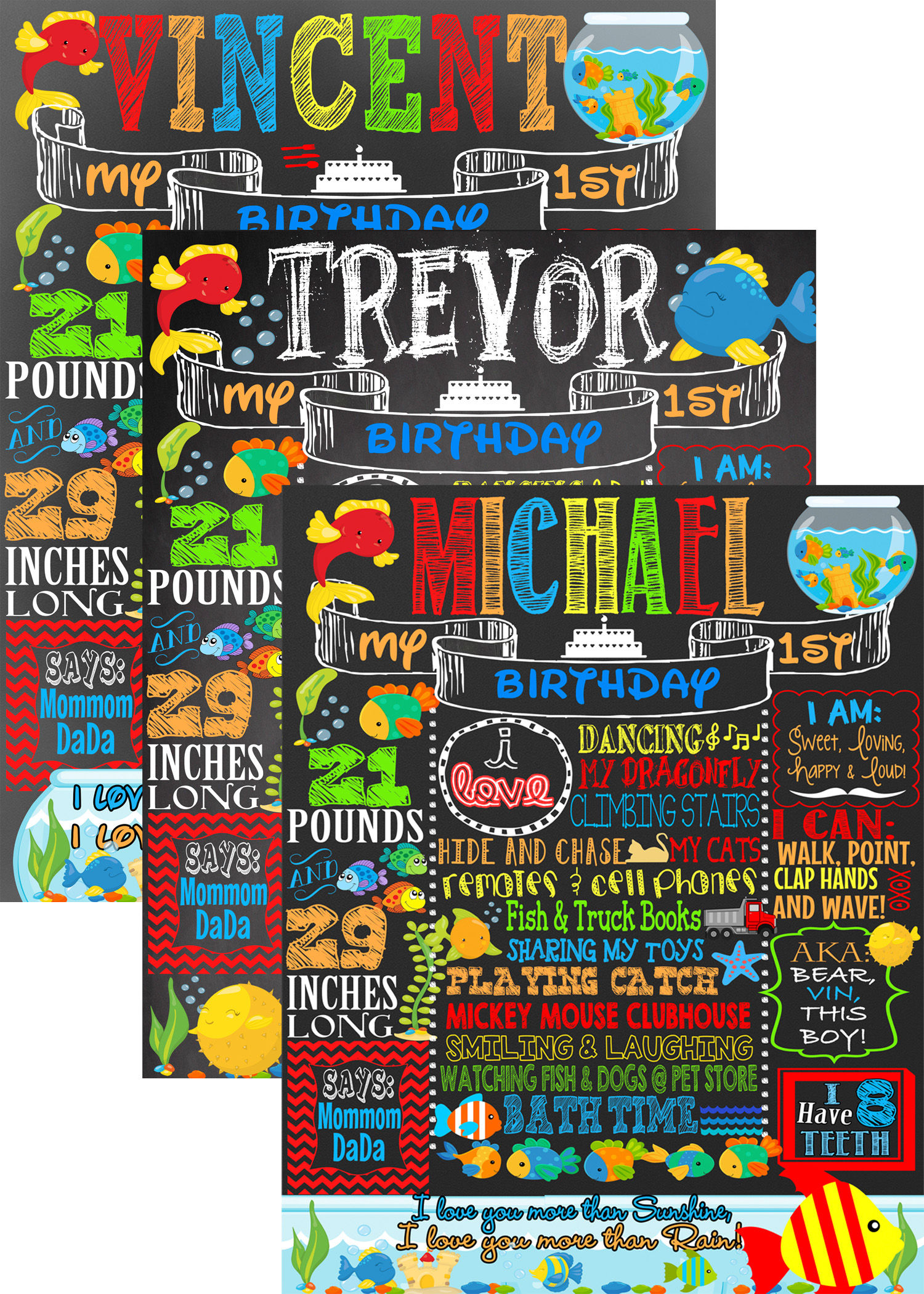 Colorful Fish birthday