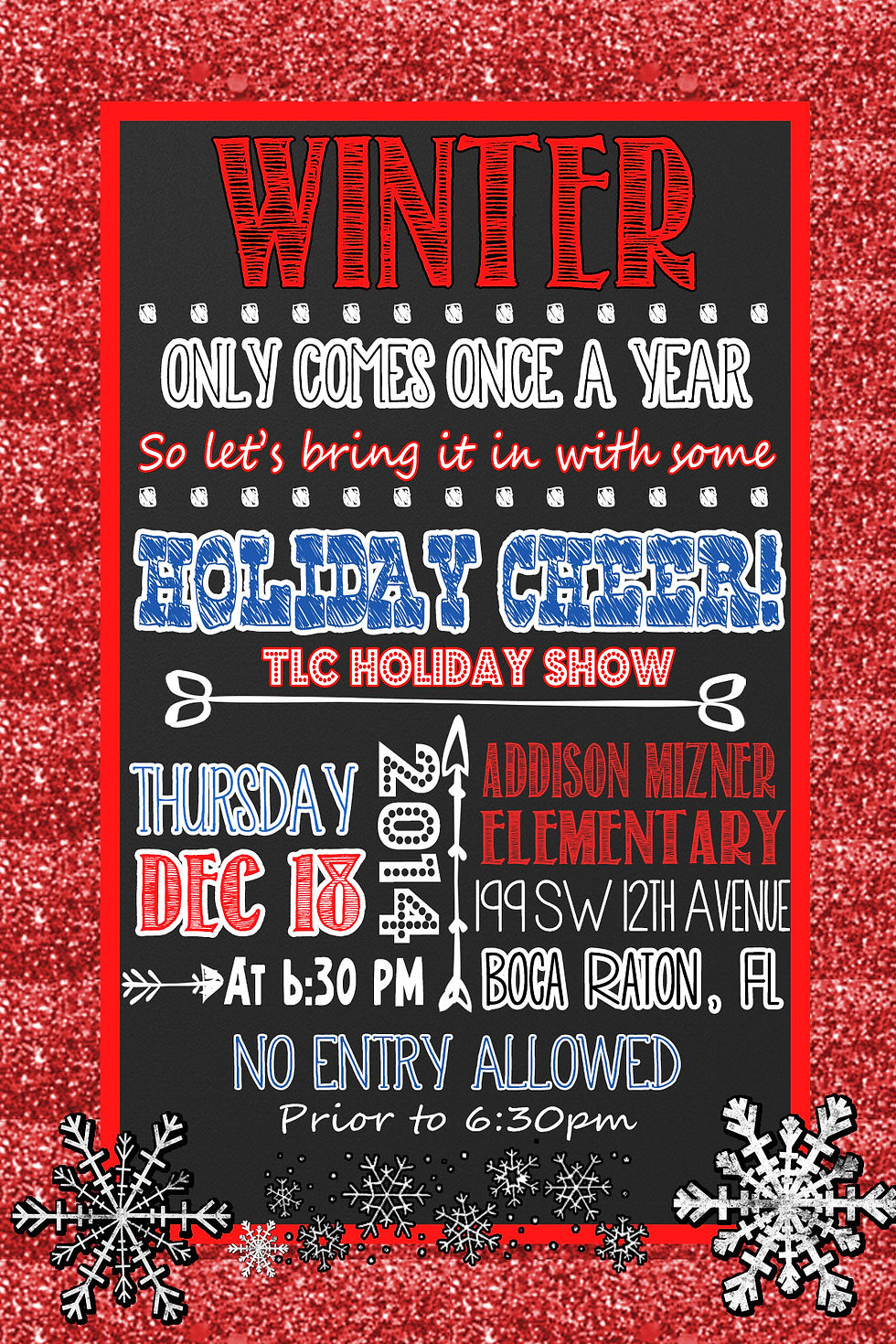 Thumbnail: Glitter Christmas Party Invite