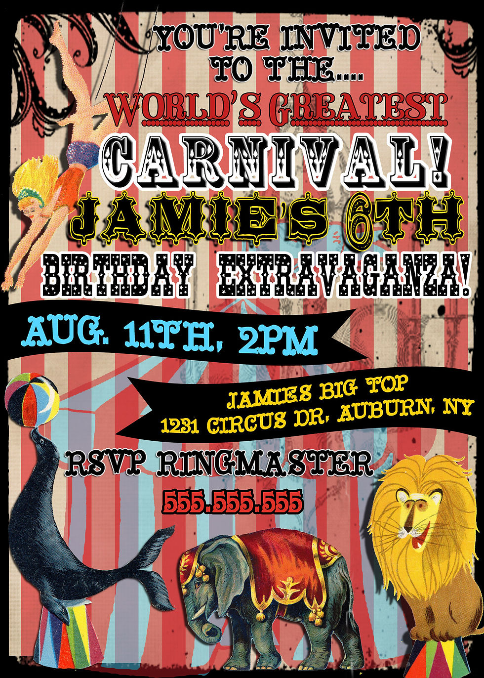 Thumbnail: Vintage Carnival Invites