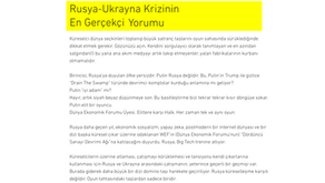 Rusya-Ukrayna Krizinin En Gerçekçi Yorumu