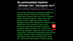 Bu psikolojideki kişilerle “Bilimsel Veri” konuşulur mu?