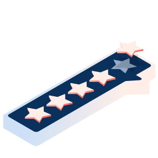 Five-star rating with one star highlighted