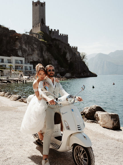 Romantisches Brautpaar Shooting am Lake Garda