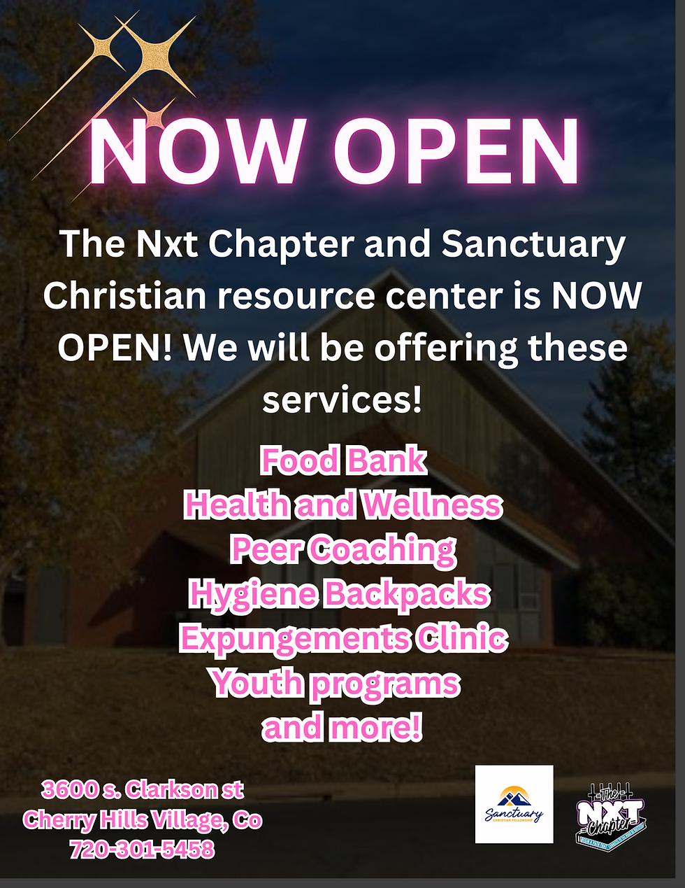 Nxt Chapter and Sanctuary Christian Resource Center: Now Open!