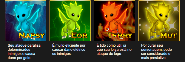 Dragões EOR e TER: dano elétrico e fogo