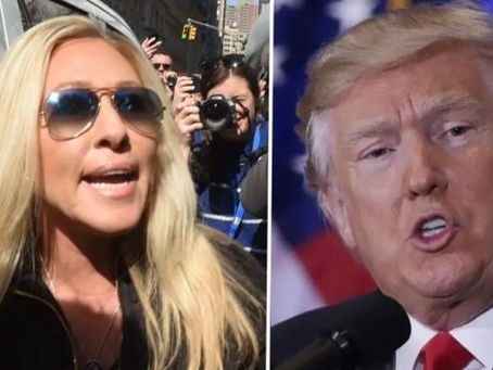 Marjorie Taylor Greene Flees Own Trump Protest Due To Being Heckled By New Yorkers