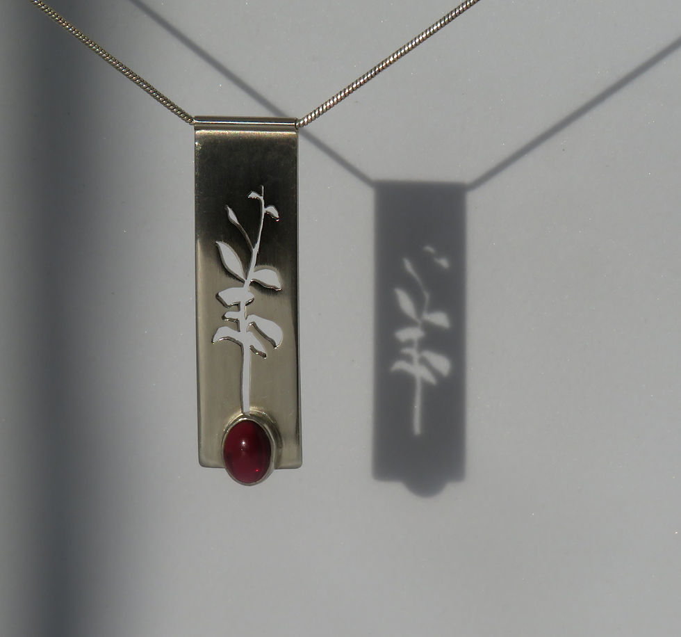 Thumbnail: Tree Seedling Garnet Necklace