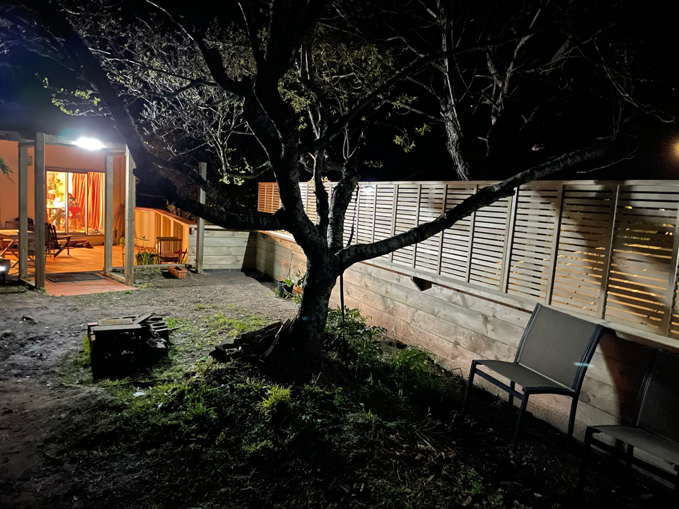 After, at night.