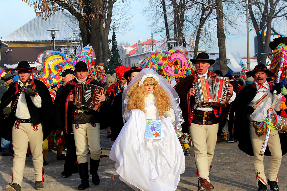 Żywieckie gody, ludowy karnawał, młoda panna, rytuał przejścia