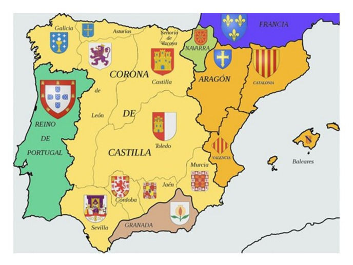 mapa com as comunidades espanholas