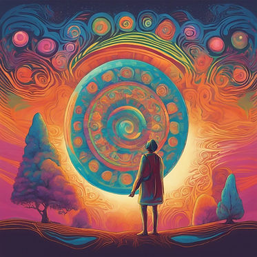 Beautiful and round figures, psychedelic. A person travelling through time. Healing.jpg