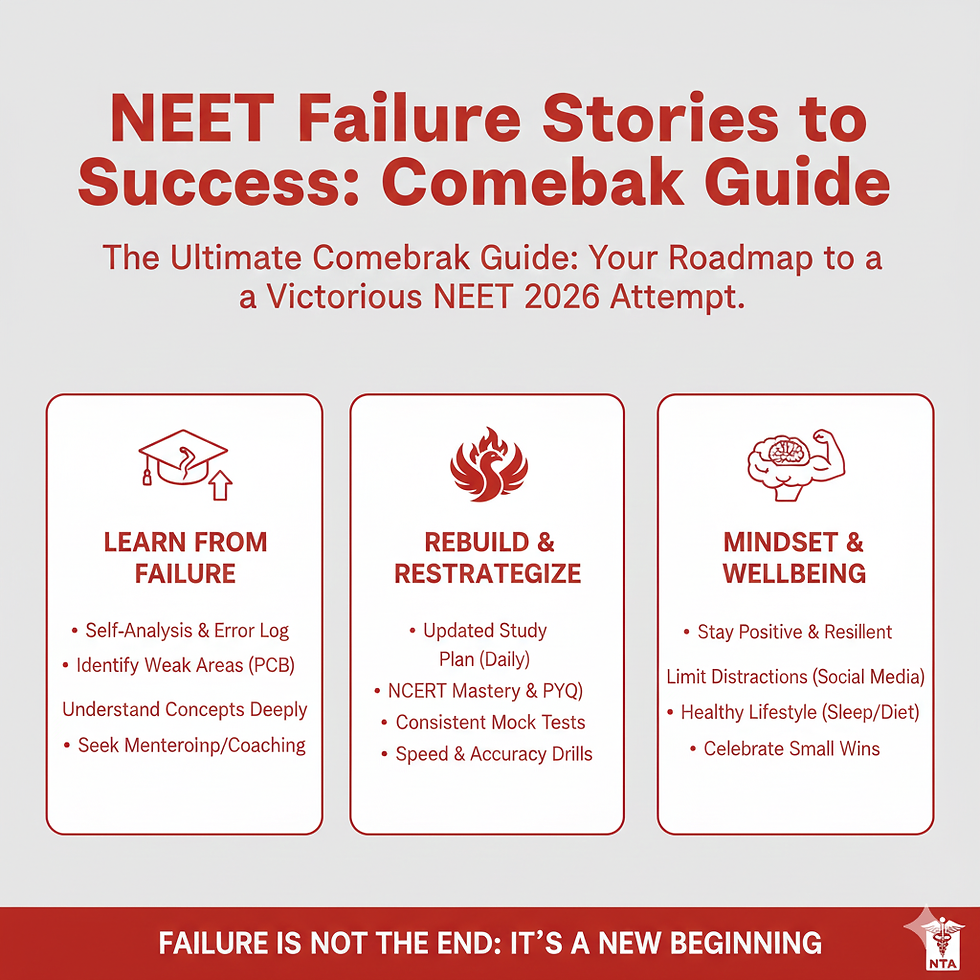 Guide NEET Failure Stories to Success: The Ultimate Comeback Guide