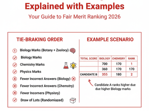 NEET UG tie breaking explained