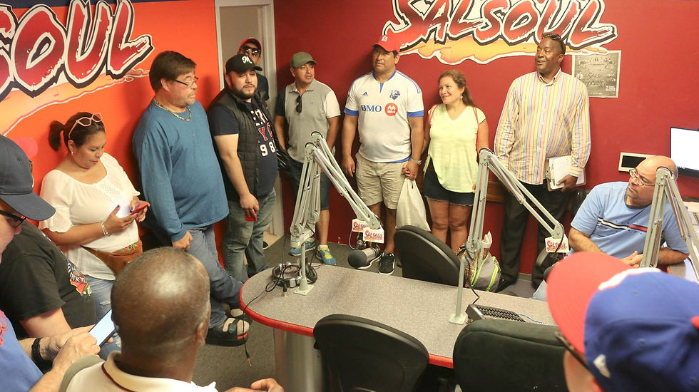 Visita a estación de radio Salsoul