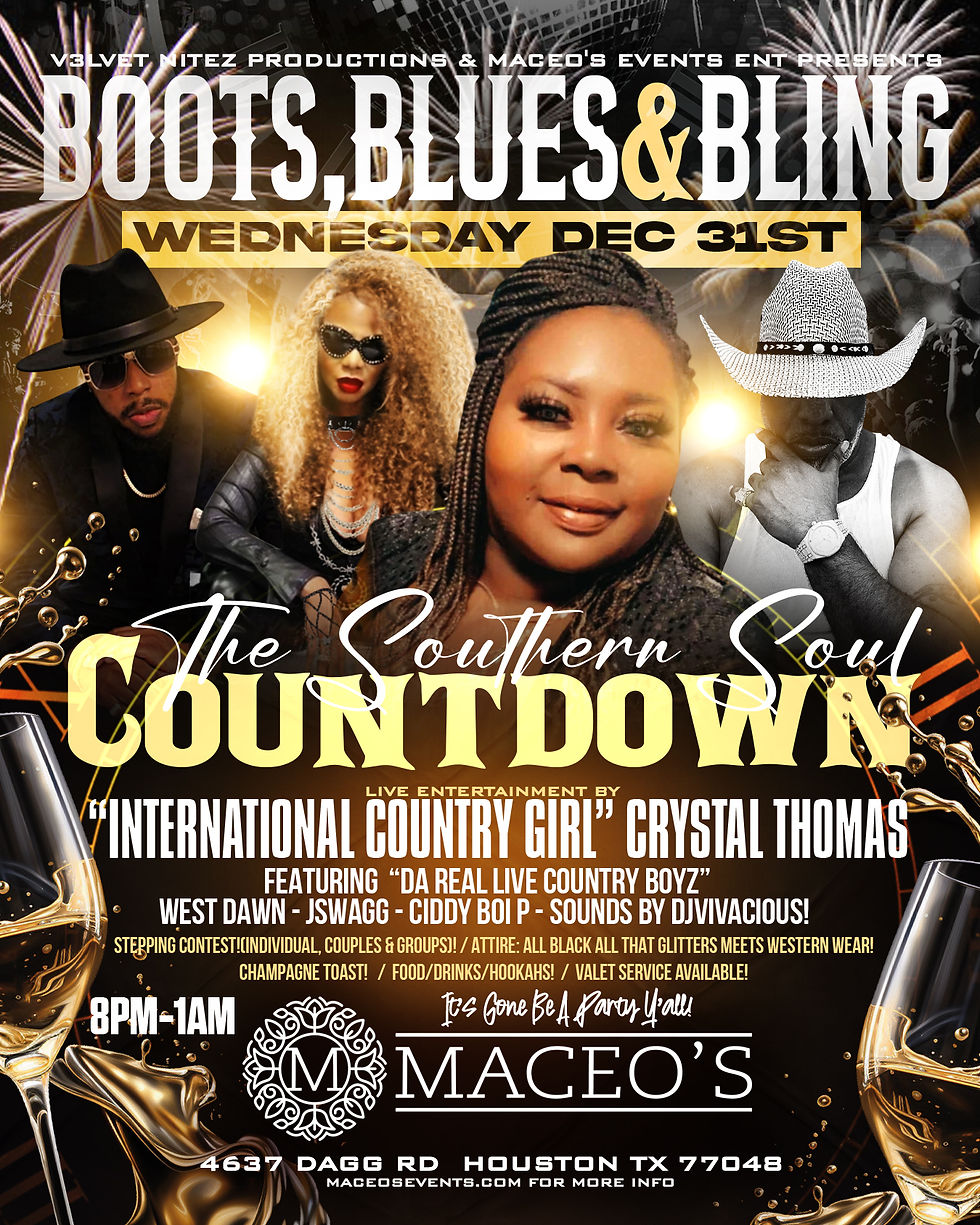 Boots, Blues, & Bling! Southern Soul New Years Eve Countdown