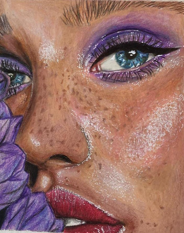 Purple Flower | Drawing by Lucy Walker