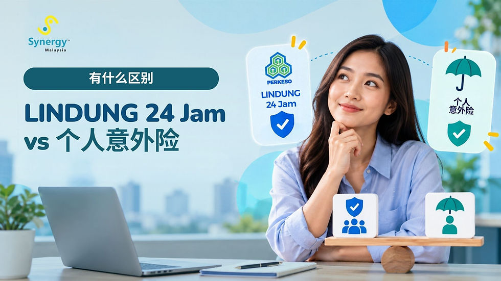 马来西亚雇员与雇主了解 PERKESO LINDUNG 24 Jam 和个人意外险区别的指南