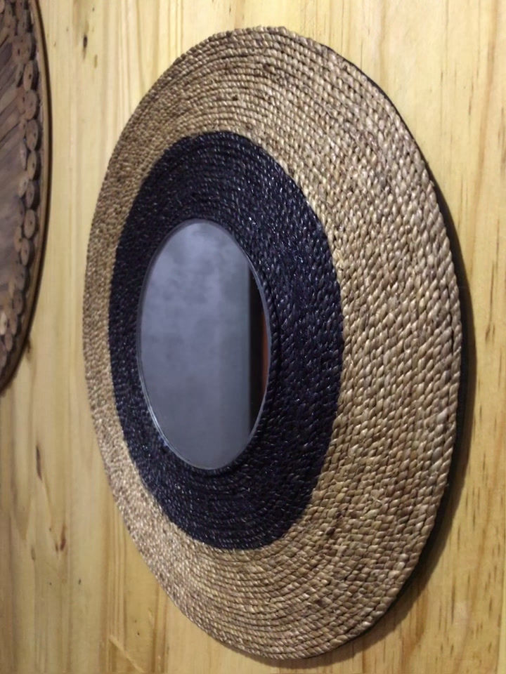 Thumbnail: Woven Water Hyacinth Mirror