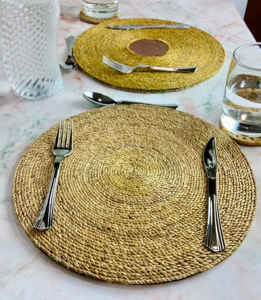 Thumbnail: Woven Placemats, Natural Water Hyacinth (Set of 4)
