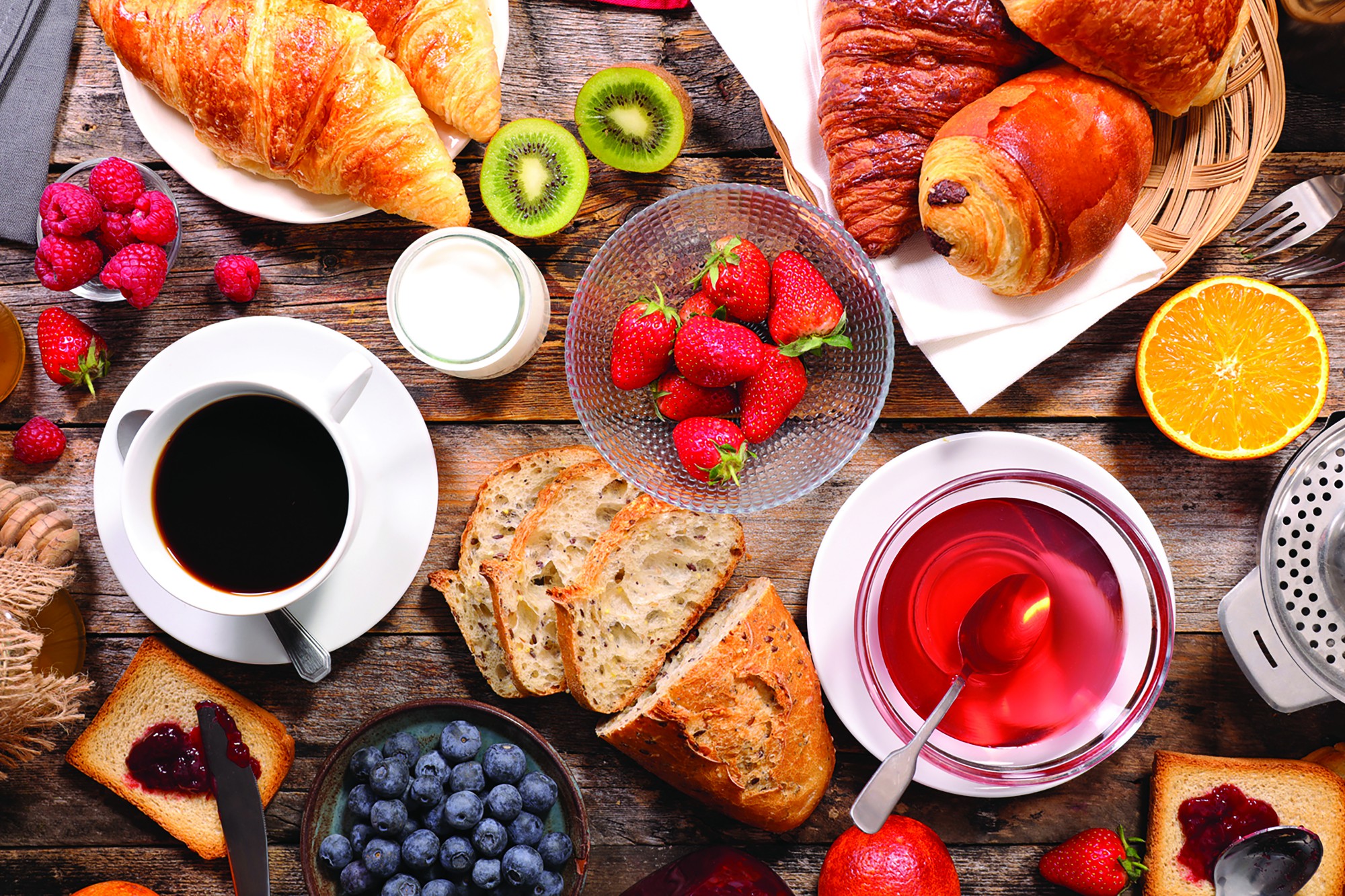 Arranged Food and Objects