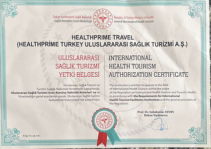 Health Tourism Authorization Certificate