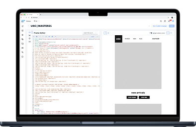 screen showing email code