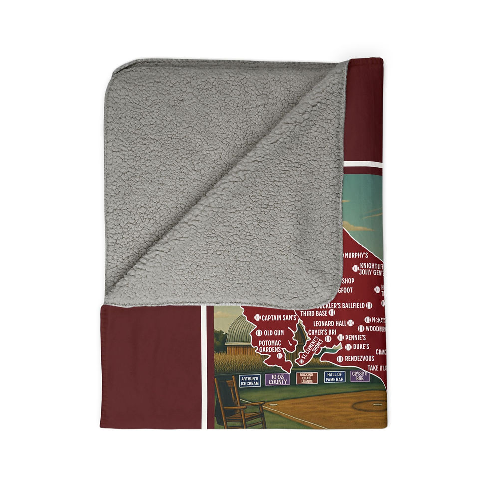 Thumbnail: Homeplates & Hometowns Sherpa Blanket - Maroon