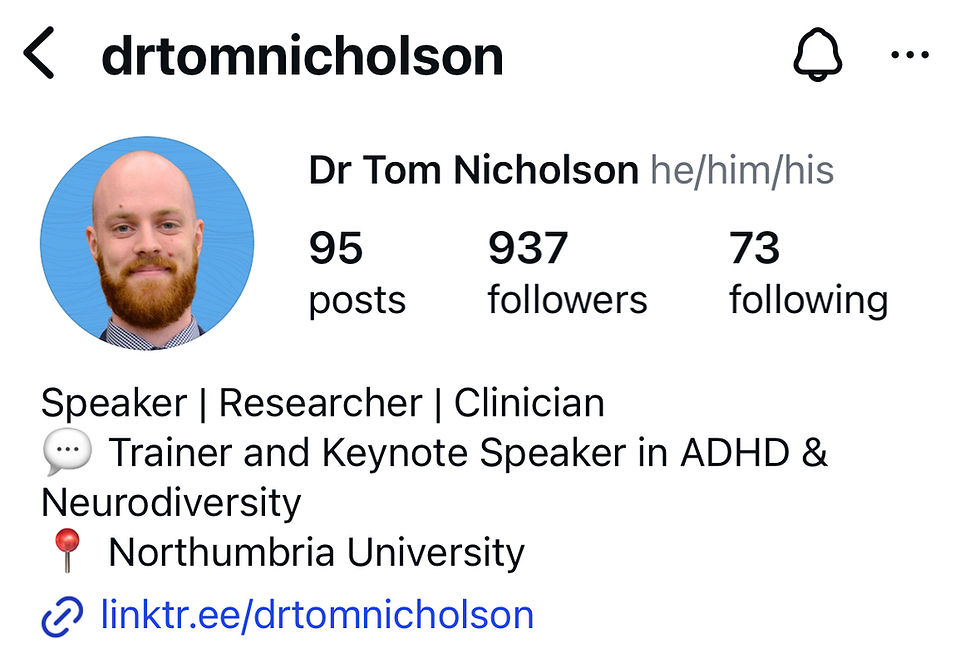 Dr Tom Nicholson Instagram