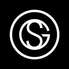 White circular logo with intertwined SG