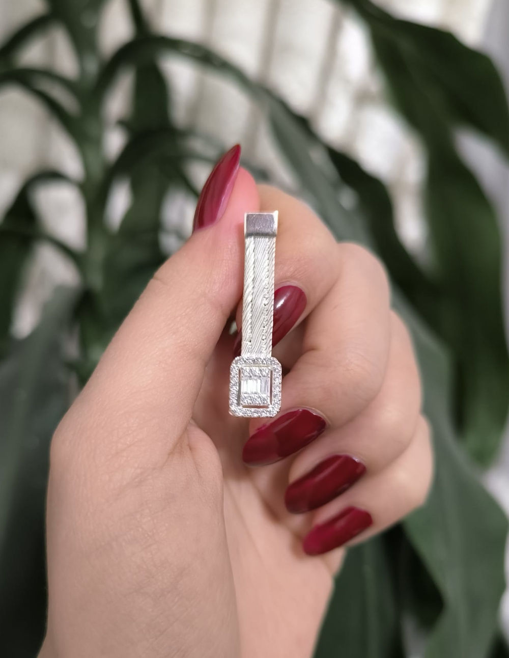 Baget Taşlı Hasır Küpe