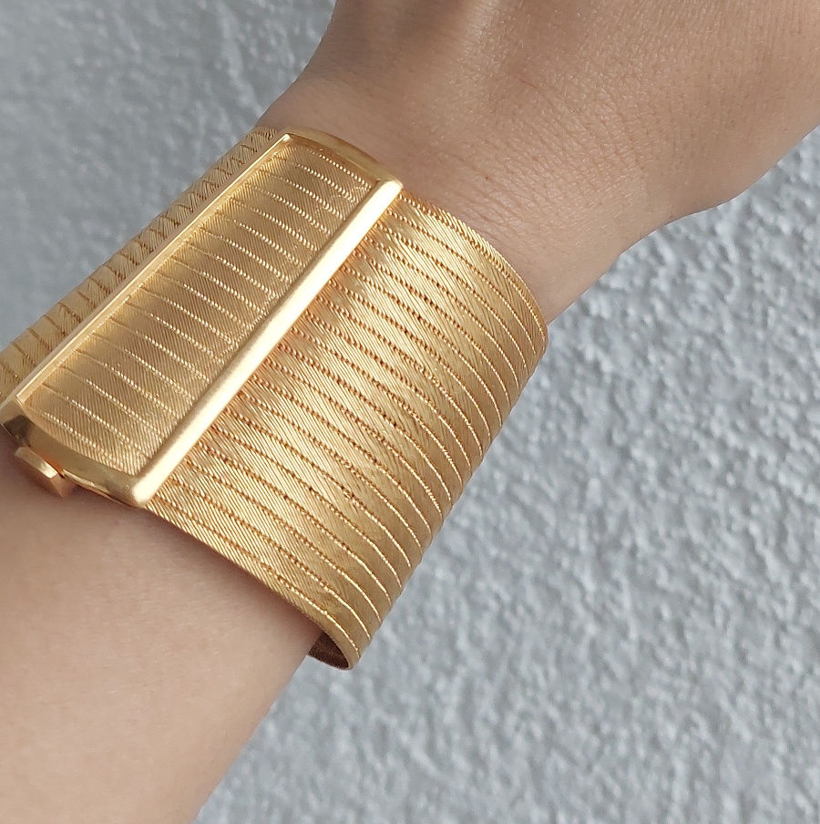 Altın Kaplama 21 Sıra Hasır Başlıklı Hasır Bileklik