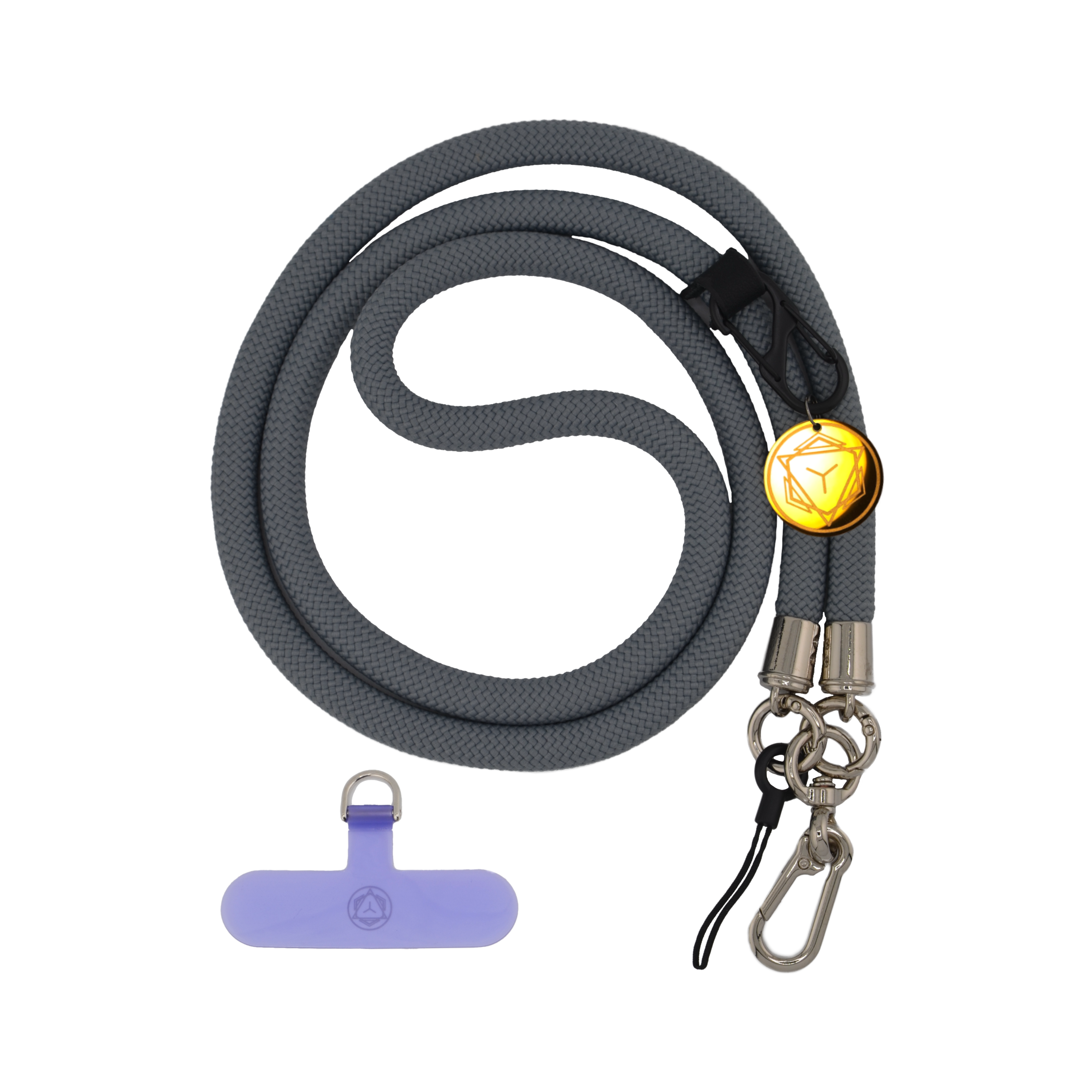 Grey 10mm Phone Lanyard