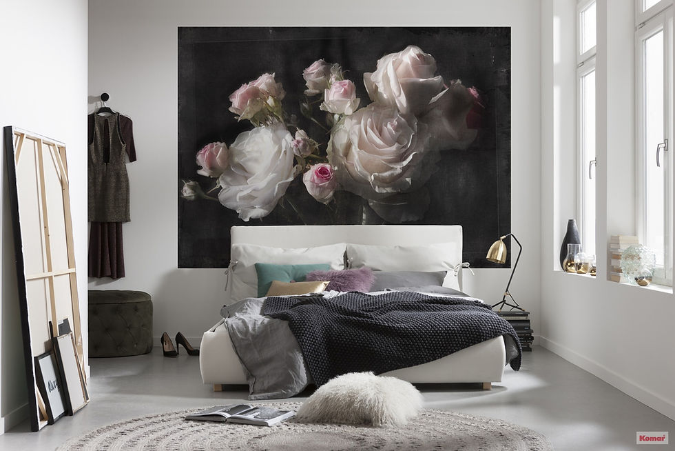 décoration chambre ambiance fleurs mur