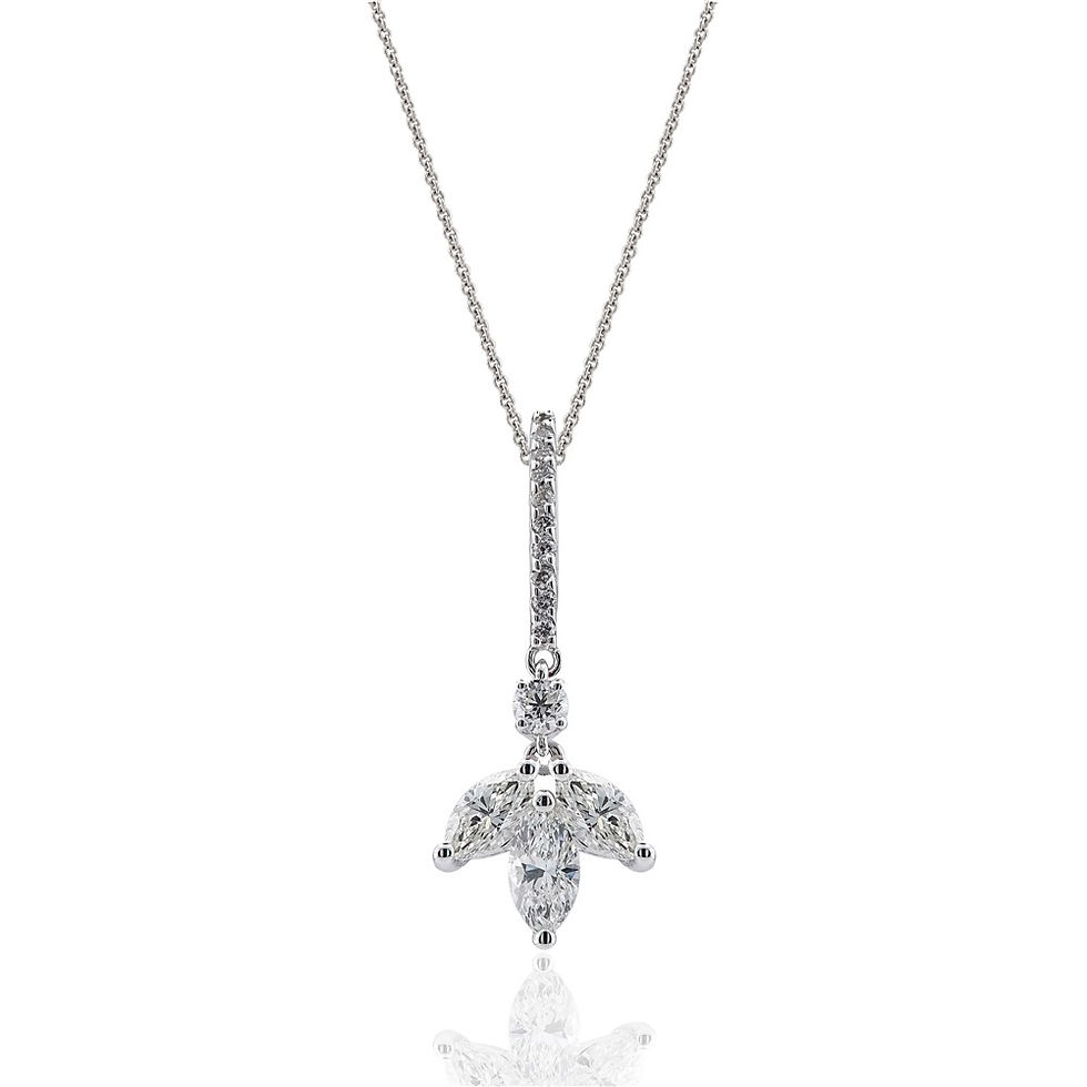 Thumbnail: 1.06 Carat Diamond Design Necklace