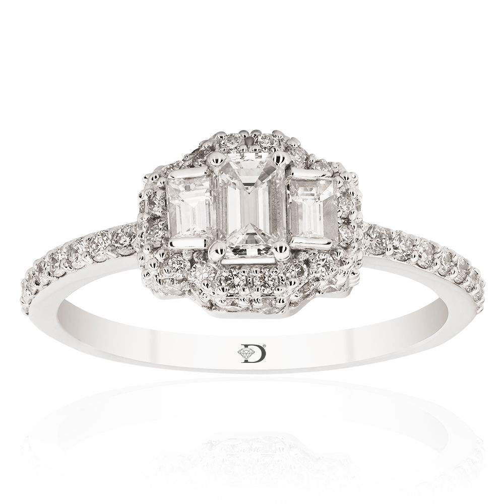 0.91 Carat Diamond Baguette Ring